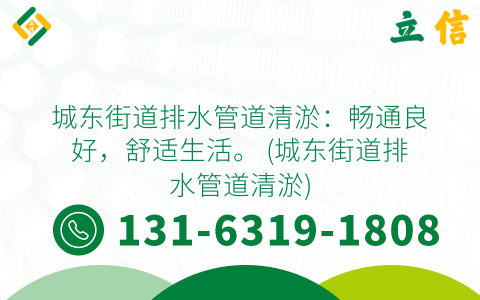 城東街道排水管道清淤：暢通良好，舒適生活。 (城東街道排水管道清淤)