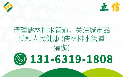 清理儒林排水管道，關注城市品質和人民健康 (儒林排水管道清淤)