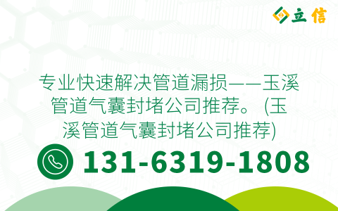 專業(yè)快速解決管道漏損——玉溪管道氣囊封堵公司推薦。 (玉溪管道氣囊封堵公司推薦)